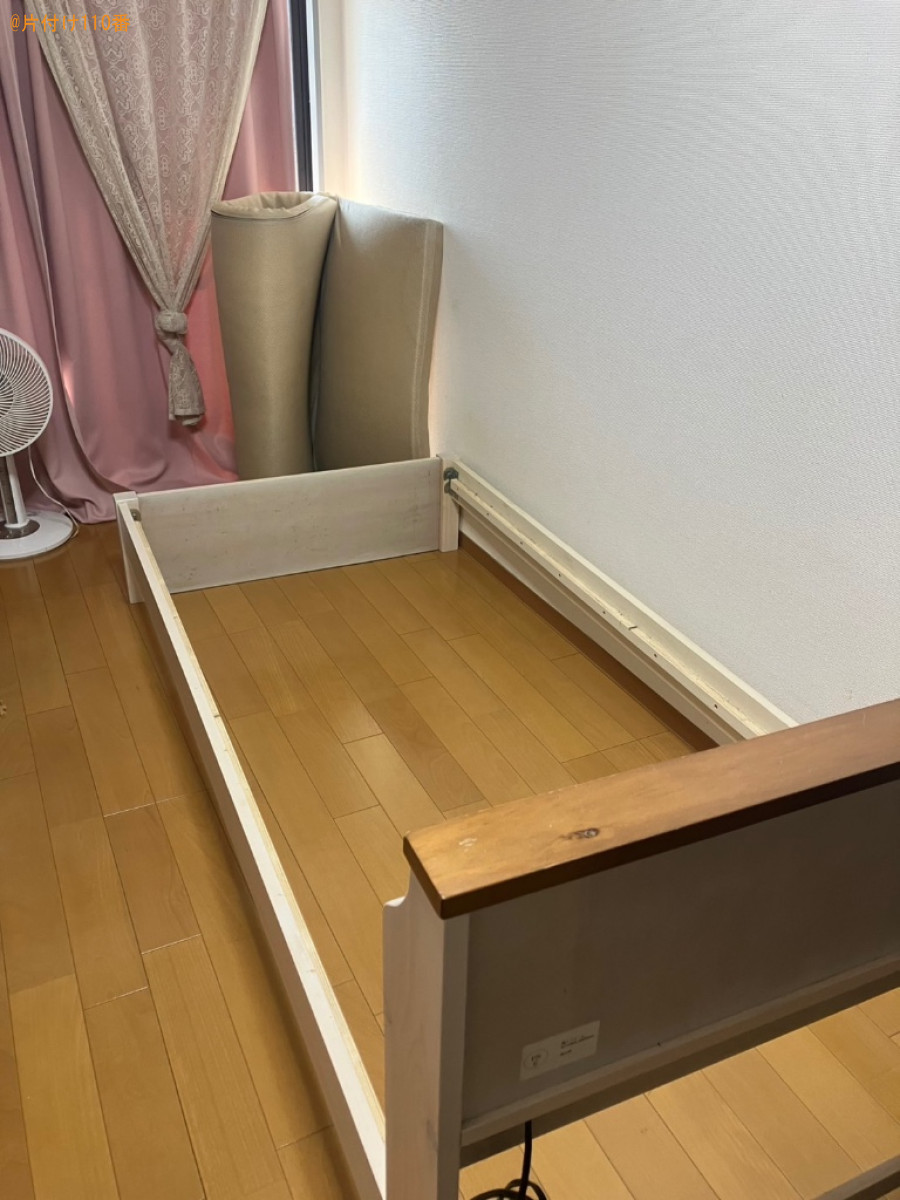 マットレス付きシングルベッドの回収・処分ご依頼　お客様の声